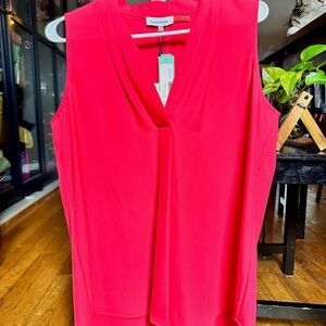 Calvin Klein Vibrant Pink Sleeveless Blouse